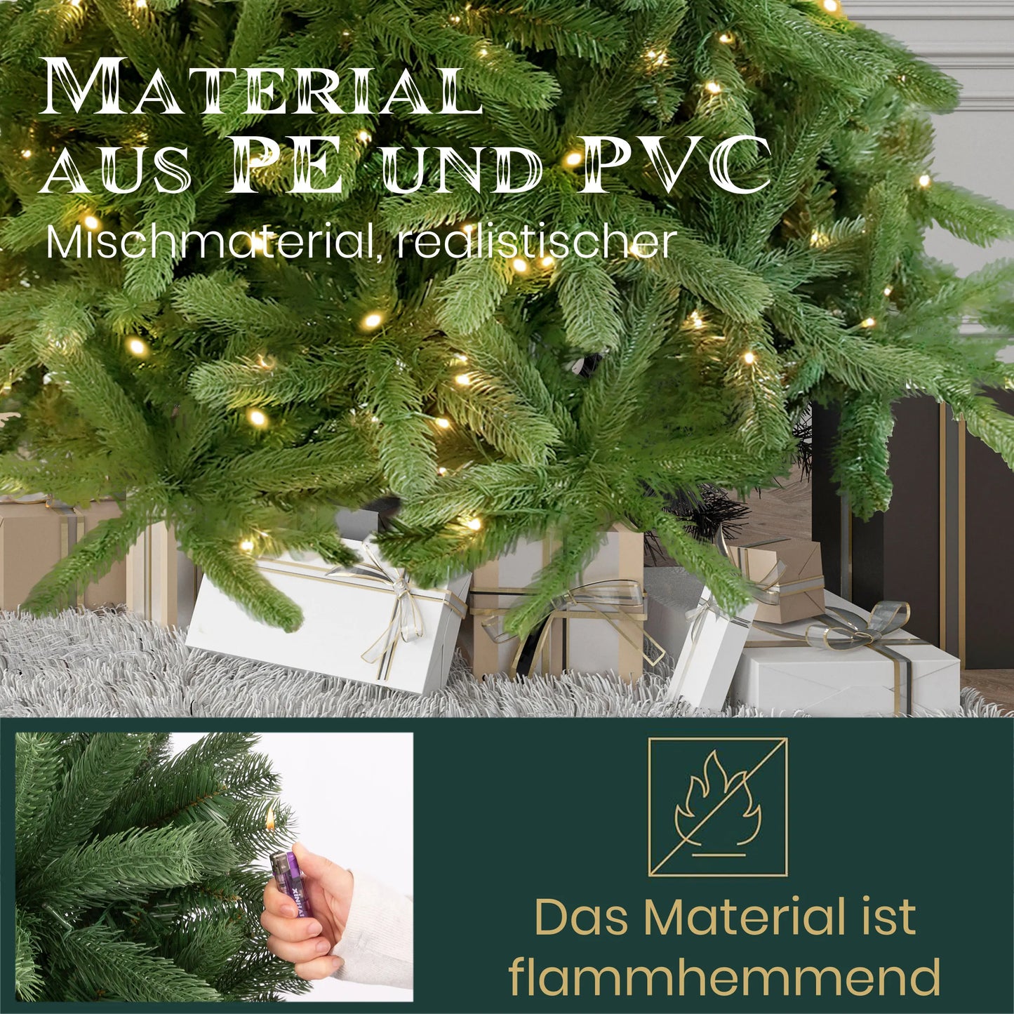 180/210/235CM Artificial Christmas Trees,250/340/450 LED Lights,1180/1276/1684 Tips,PVC+PE,Wooden Stand Tree,Party Decoration