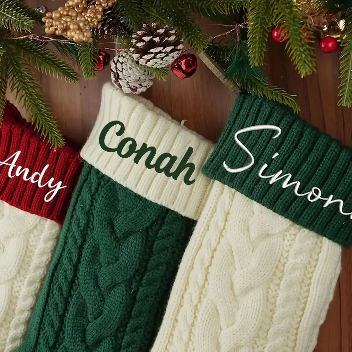 Vintage Personalized Christmas Stocking Custom Name Gift Bag 2025