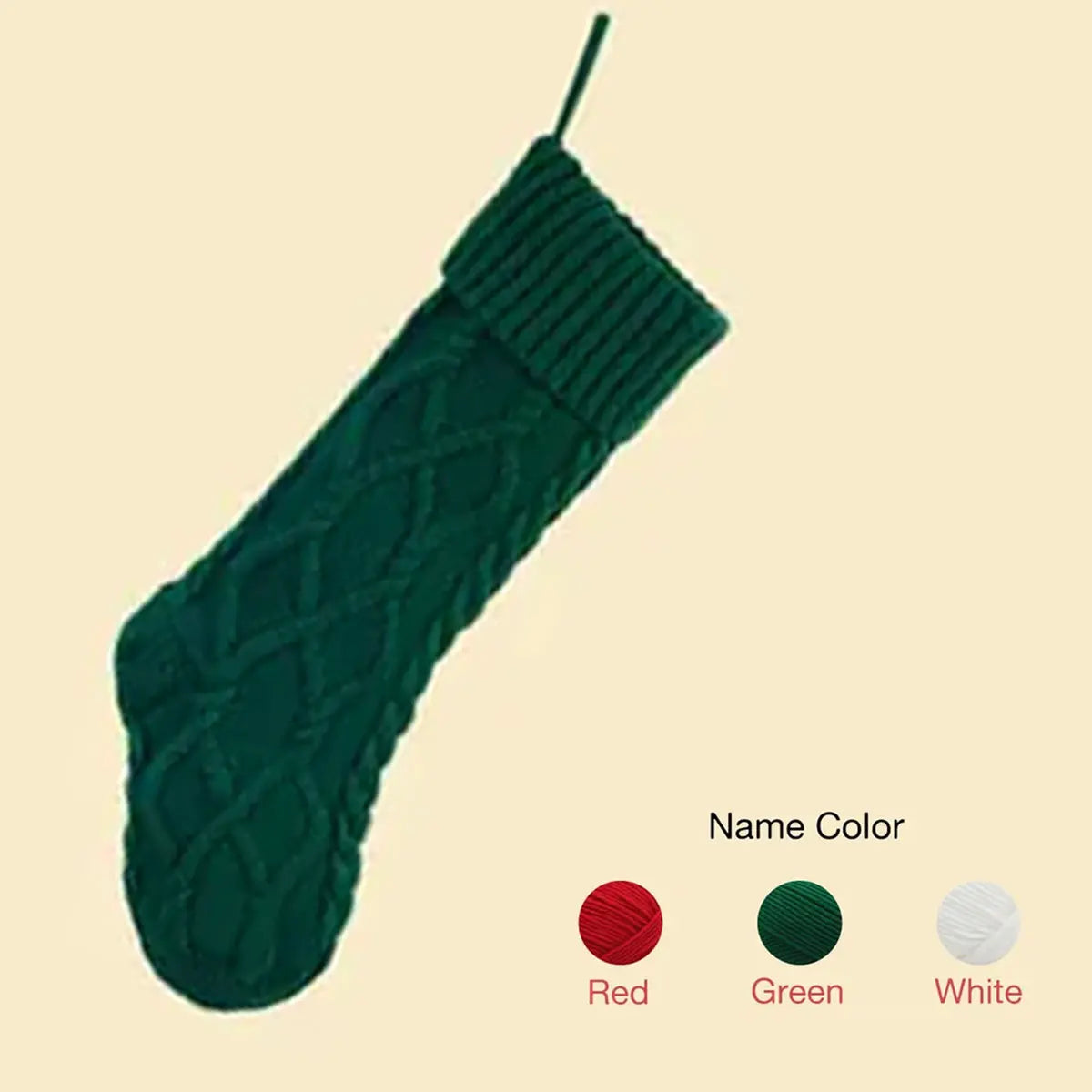 Vintage Personalized Christmas Stocking with Name Embroidery