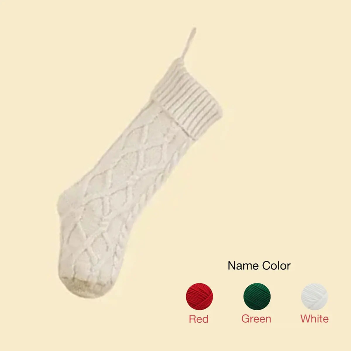 Vintage Personalized Christmas Stocking with Name Embroidery