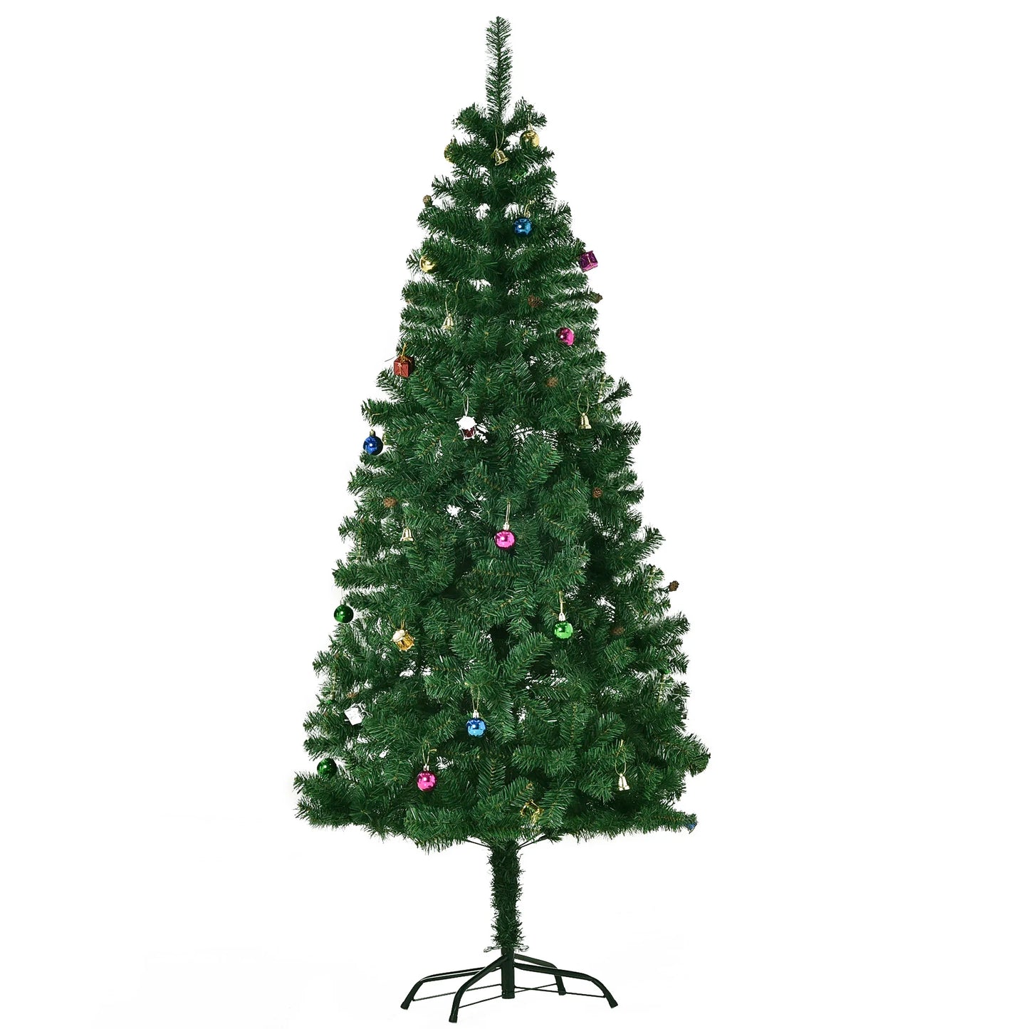Homcom Christmas Tree 180 cm Includes Green and White Artificial Decoration