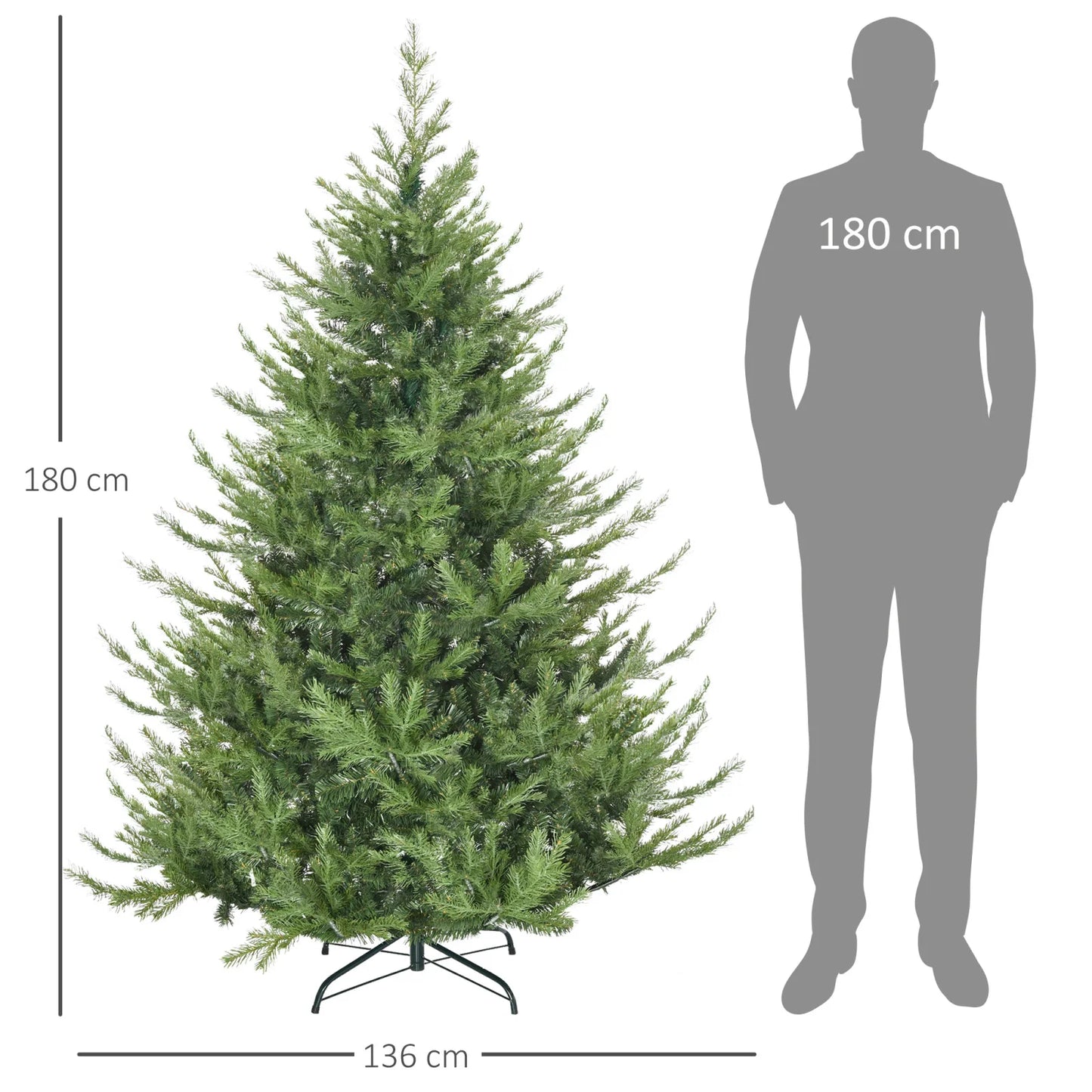 Comanlai 180cm Artificial Christmas Tree,Festive Room Decorations,Home Decoration,Christmas Decoration