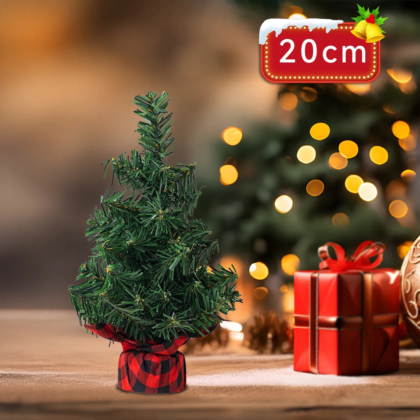 15/20/30cm Artificial Christmas Tree Pine Tree DIY Christmas Decora for Home Table Navidad Natal Xmas Ornaments 2026 New Year