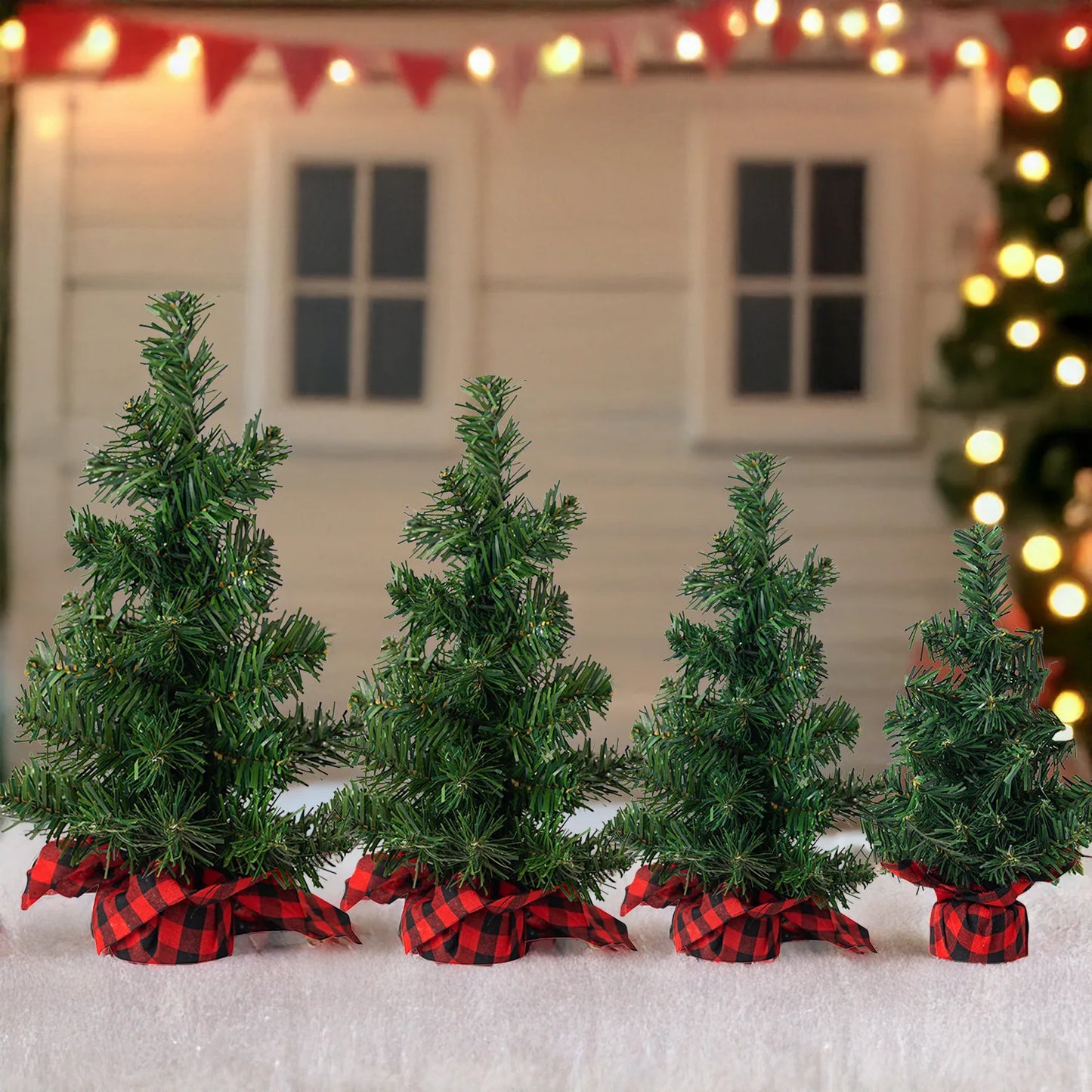 15/20/30cm Artificial Christmas Tree Pine Tree DIY Christmas Decora for Home Table Navidad Natal Xmas Ornaments 2026 New Year