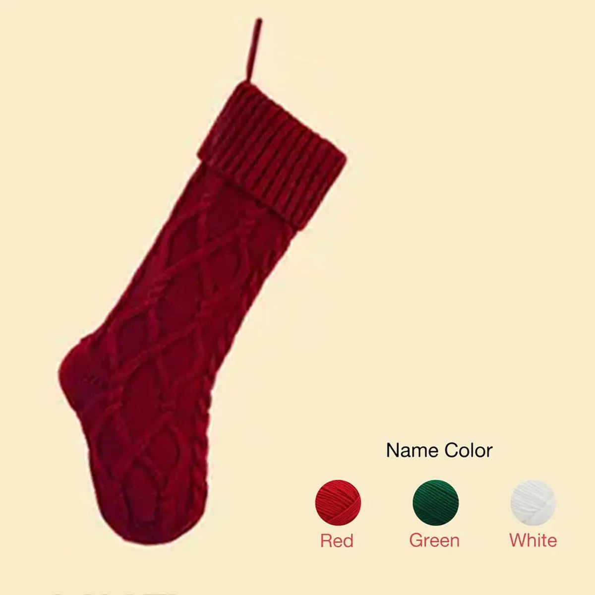 Vintage Personalized Christmas Stocking with Name Embroidery