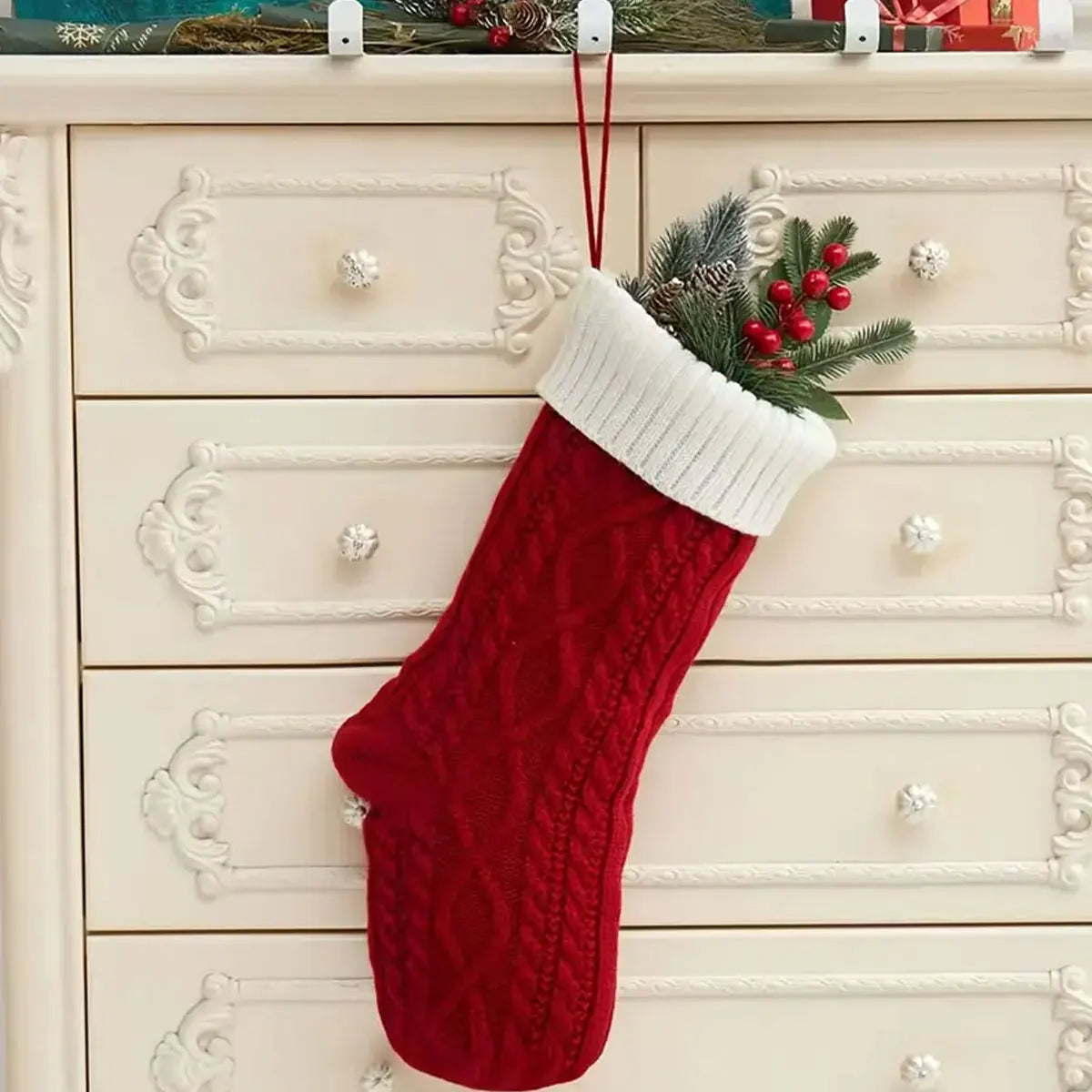 Vintage Personalized Christmas Stocking Custom Name Gift Bag 2025