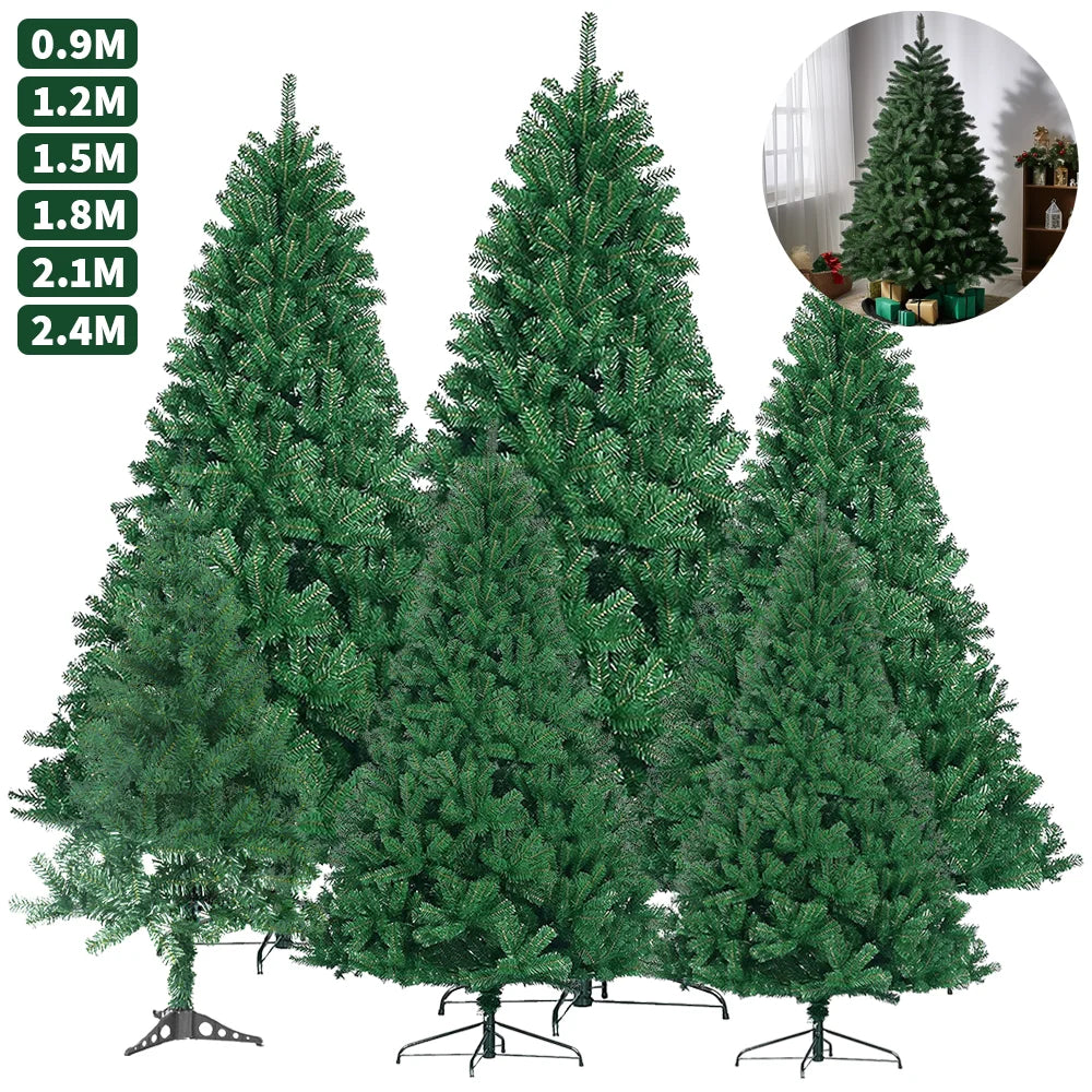 90cm-240cm Christmas tree PVC Green Tree Christmas Artificial Tree,Christmas tree Indoor Outdoor DIY Christmas tree