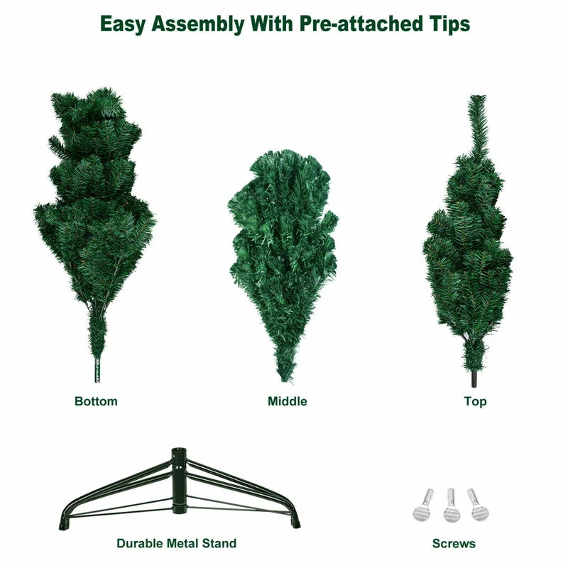 Christmas Tree with Metal Stand Artificial PVC Xmas Tree Home Party New Year Navidad Decorations 90/120/150/180/210/240cm