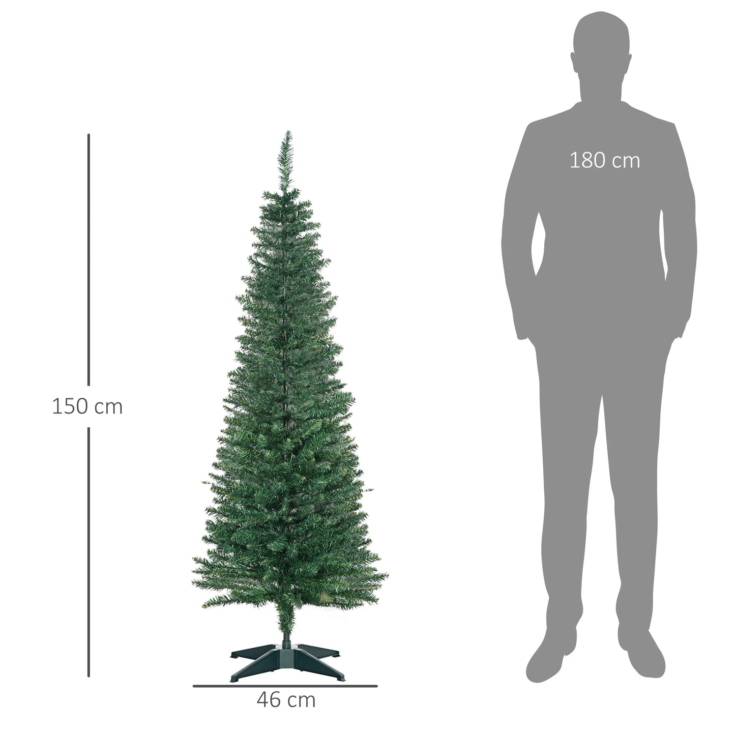 HOMCOM Christmas tree Christmas tree artificial fir tree with metal foot