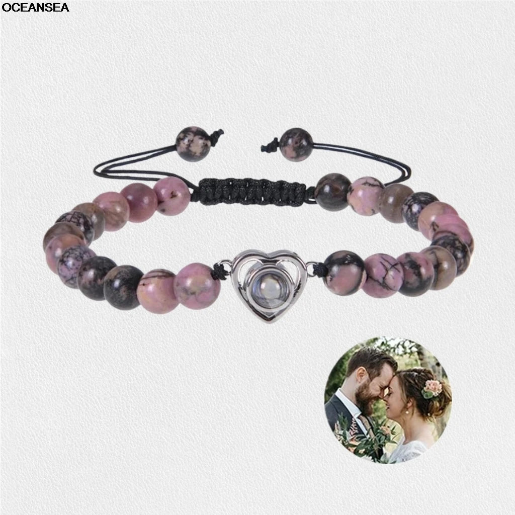 Custom Bracelet with Picture inside Personalized Projection Bracelets with Photos Picture Bracelet Personalized Memorial Gifts