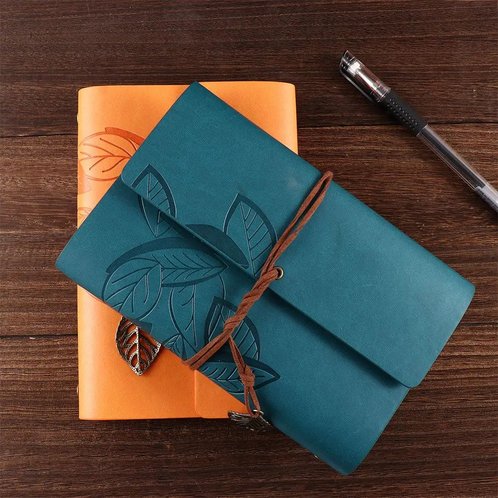Office Student Gift Sketchbook Loose leaf Journal Kraft Notepad Vintage Notebook Paper Replaceable Spiral Note Book PU Leather