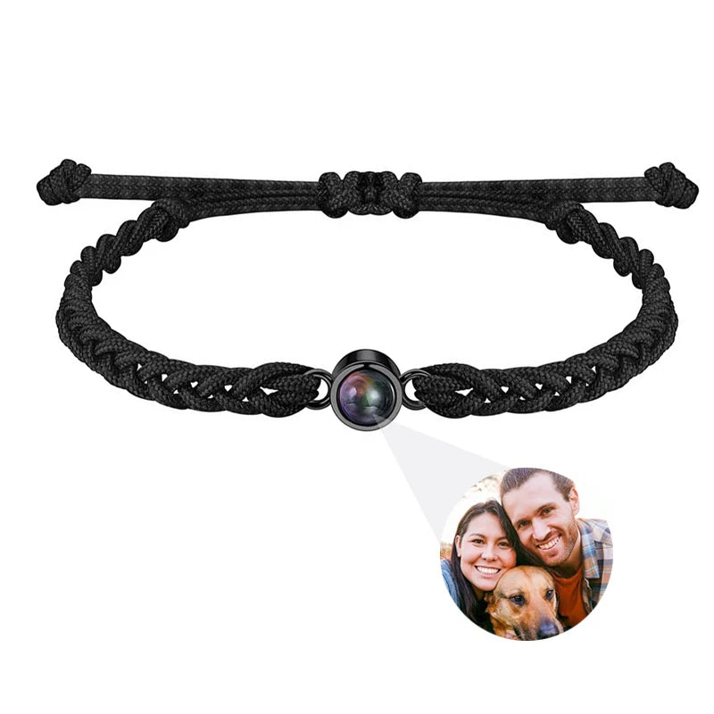 Custom Bracelets with Photos Projection Bracelet with Picture inside Picture Bracelet Personalized Photo Memorial Gifts for Him