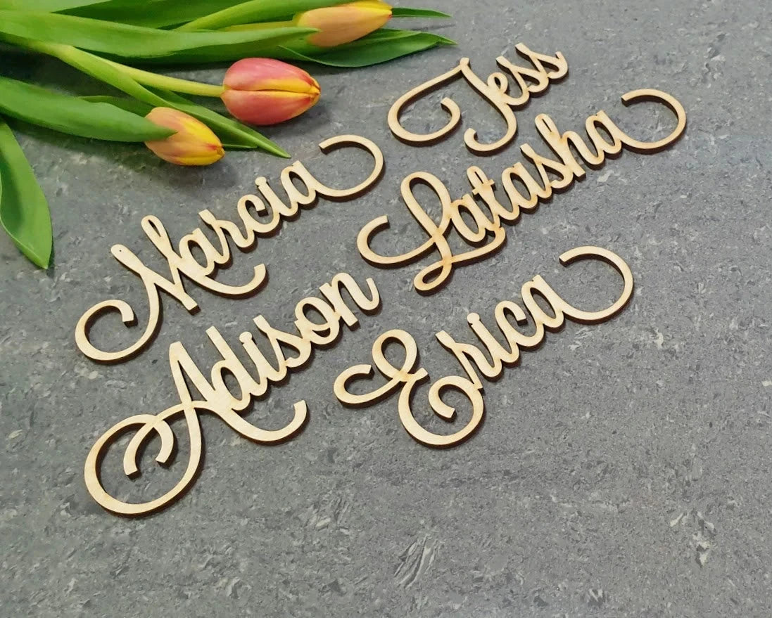 Custom Wooden Menu Pendant - Personalized Name Laser Engraved DIY Premium Decor for Dining, Home & Elegant Gifts, Unique Design