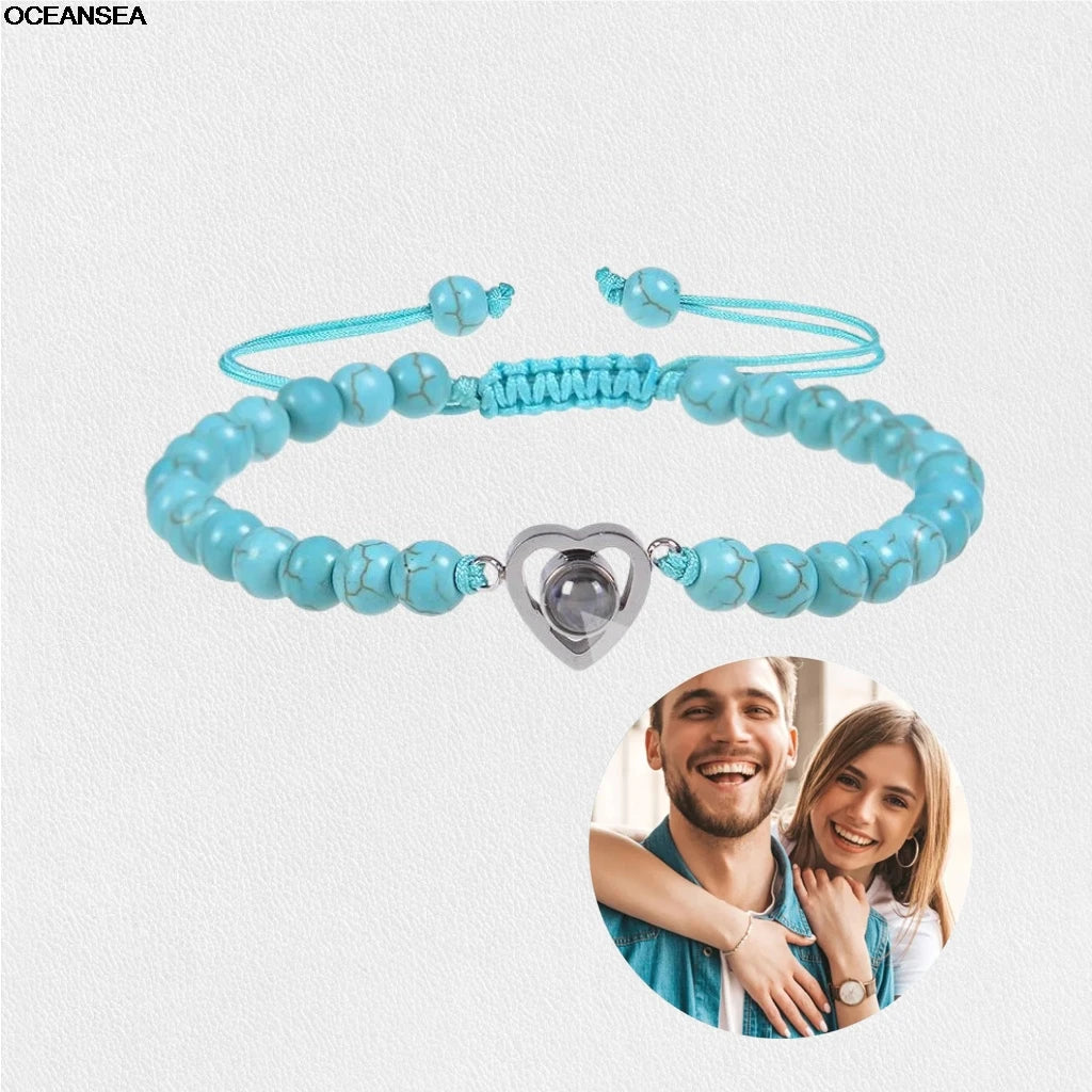 Custom Bracelet with Picture inside Personalized Projection Bracelets with Photos Picture Bracelet Personalized Memorial Gifts
