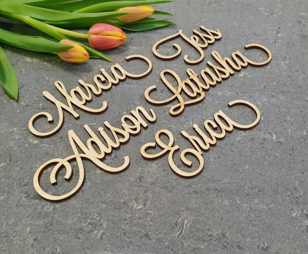 Custom Wooden Menu Pendant - Personalized Name Laser Engraved DIY Premium Decor for Dining, Home & Elegant Gifts, Unique Design