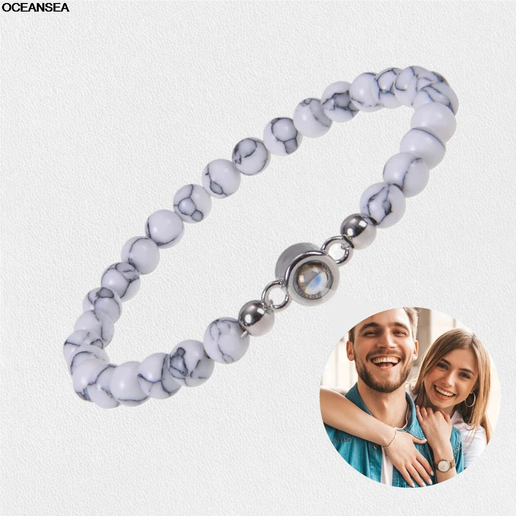 Custom Bracelet with Picture inside Personalized Projection Bracelets with Photos Picture Bracelet Personalized Memorial Gifts