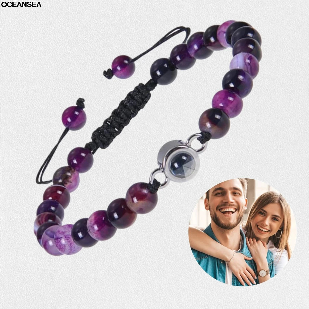 Custom Bracelet with Picture inside Personalized Projection Bracelets with Photos Picture Bracelet Personalized Memorial Gifts