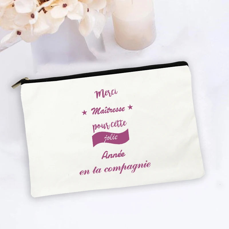Super Teacher Printed Makeup Bag Teacher Gifts Women Men Cosmetic Bag Pencil Bags Travel Toiletries Organizer Wash Storage Pouch