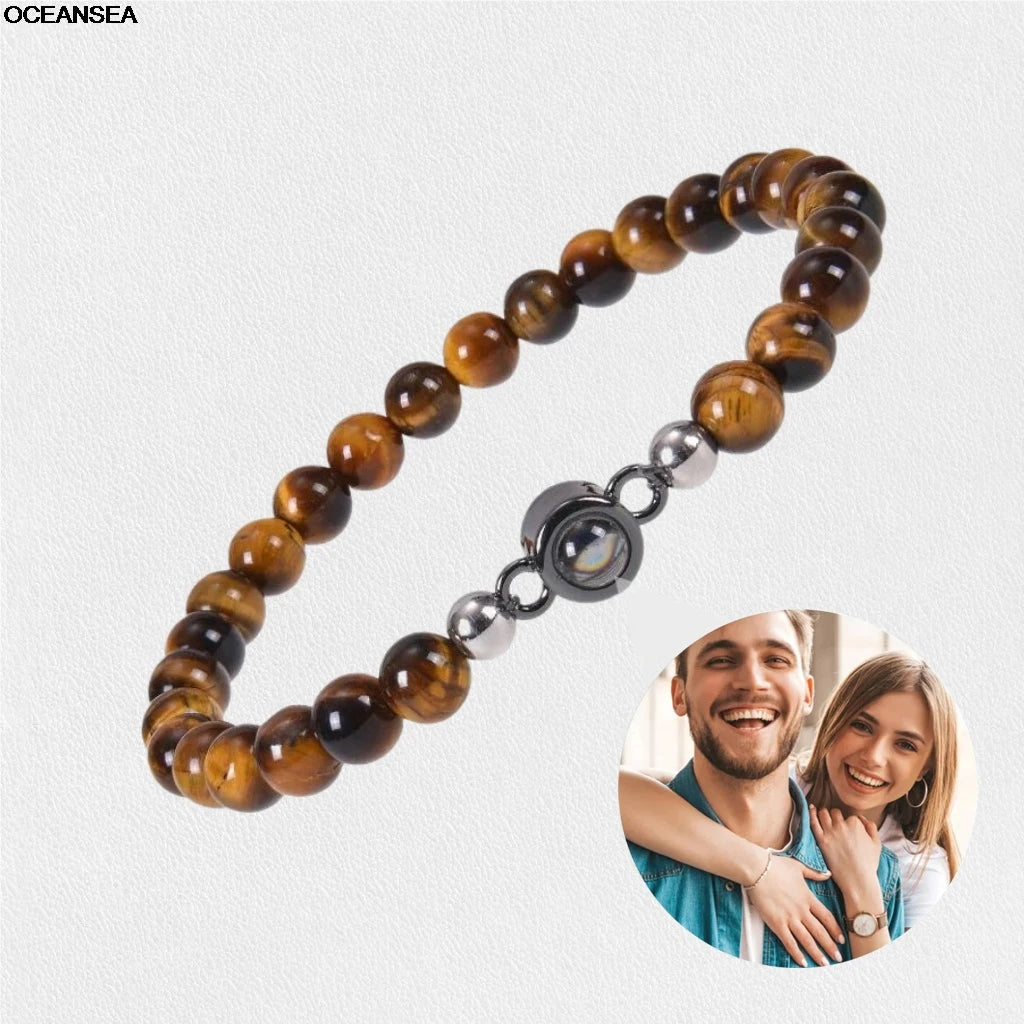 Custom Bracelet with Picture inside Personalized Projection Bracelets with Photos Picture Bracelet Personalized Memorial Gifts