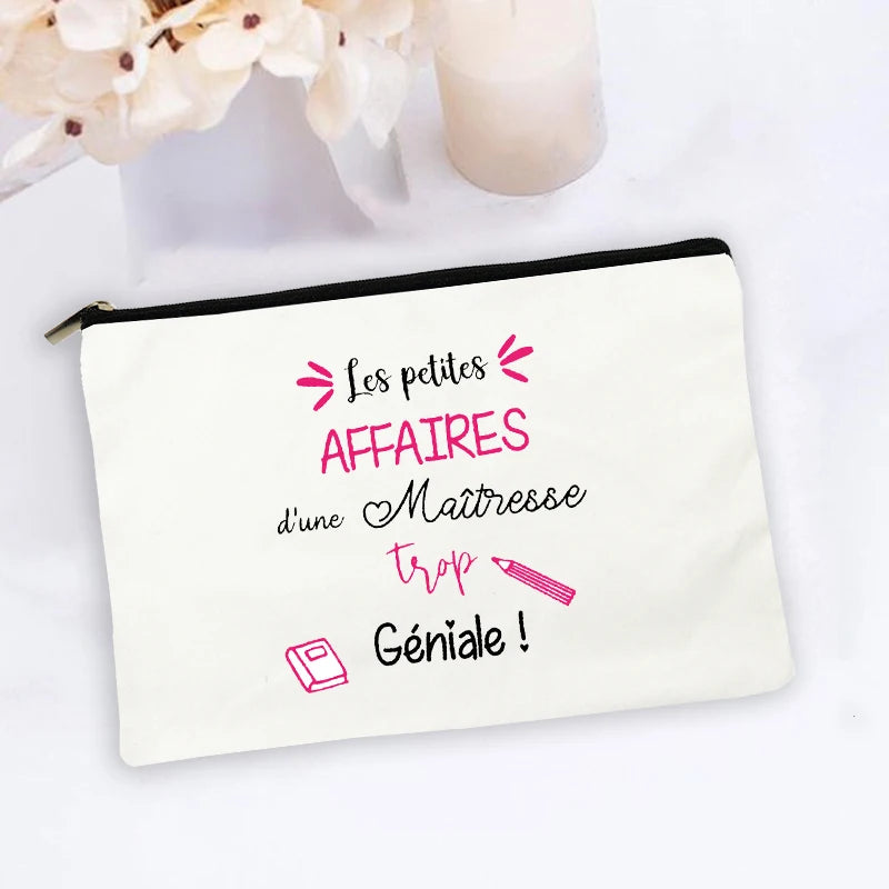 Super Teacher Printed Makeup Bag Teacher Gifts Women Men Cosmetic Bag Pencil Bags Travel Toiletries Organizer Wash Storage Pouch