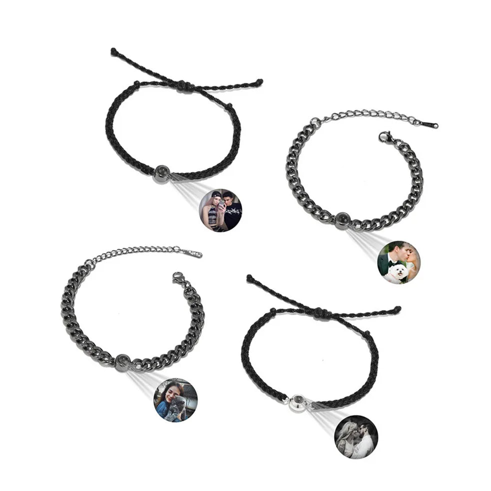Custom Bracelets with Picture inside Customized Projection Bracelets with Photos Bracelet Personalized Photo Memorial Gifts