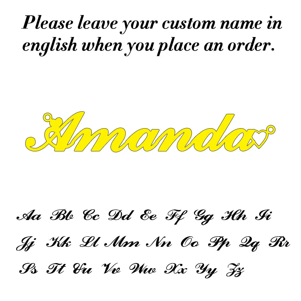 Personalized Custom Name Shoe-buckle Stainless Steel Gift For Women Boyfriend Girlfriend Family Wedding Jewelry Gift