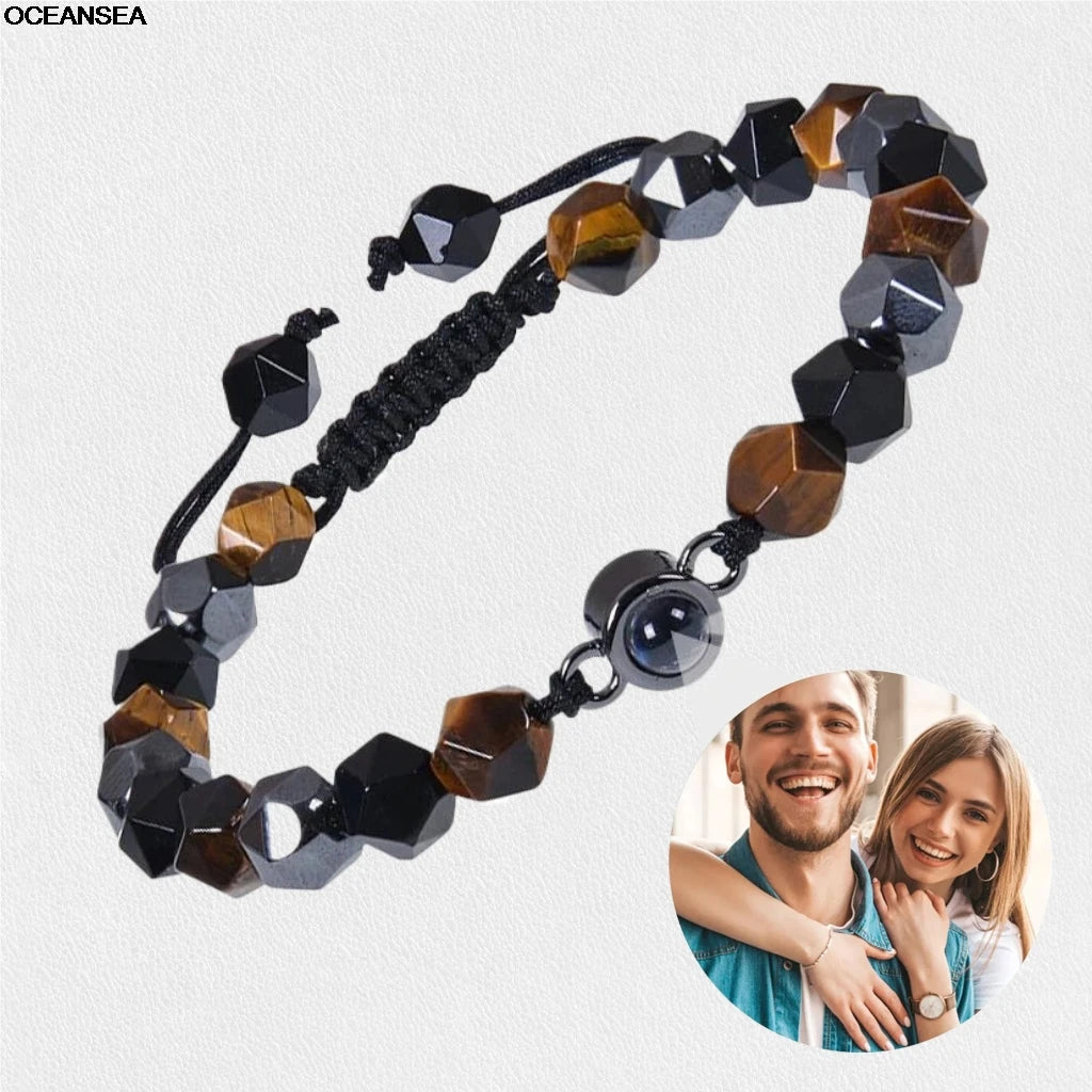 Custom Bracelet with Picture inside Personalized Projection Bracelets with Photos Picture Bracelet Personalized Memorial Gifts