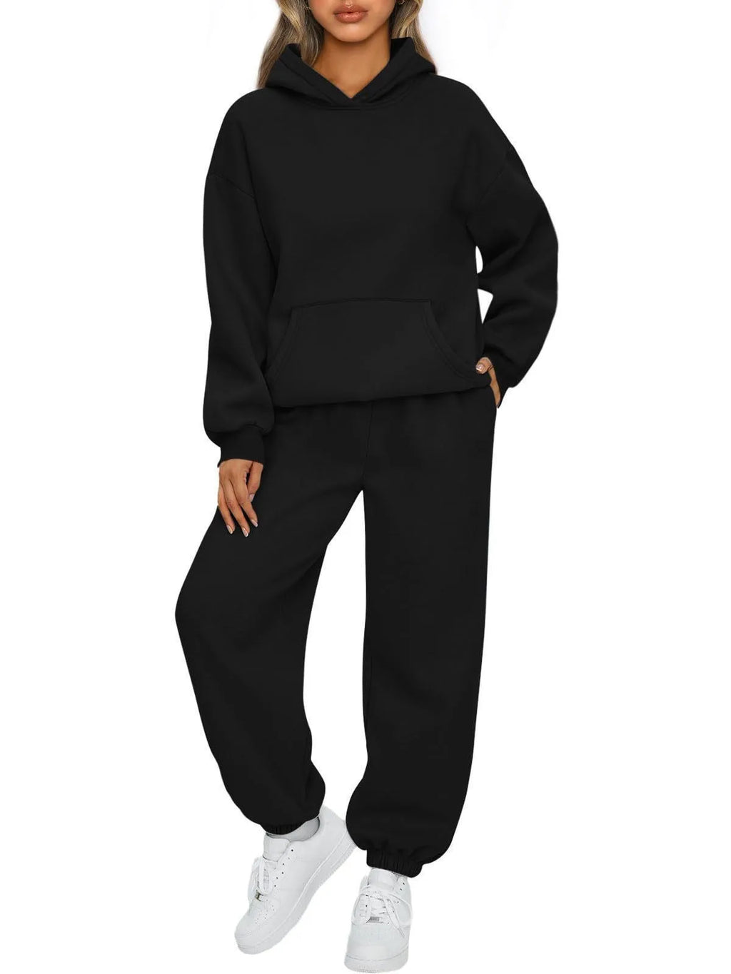 Solid Color Jogger Long Sleeve Black Jogging Men Sweatshirt Sport Top Winter Clothing Women Hoodies Pullover Hooded Sweat Shirts