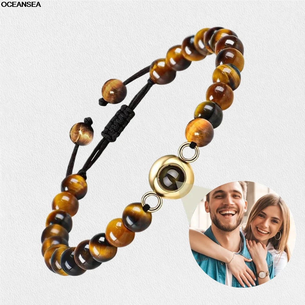 Custom Bracelet with Picture inside Personalized Projection Bracelets with Photos Picture Bracelet Personalized Memorial Gifts
