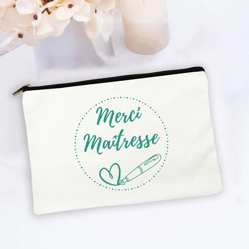 Super Teacher Printed Makeup Bag Teacher Gifts Women Men Cosmetic Bag Pencil Bags Travel Toiletries Organizer Wash Storage Pouch