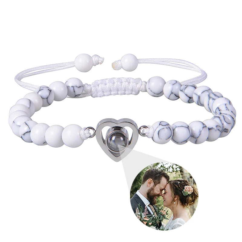 Custom Bracelet with Picture inside Personalized Projection Bracelets with Photos Picture Bracelet Personalized Memorial Gifts