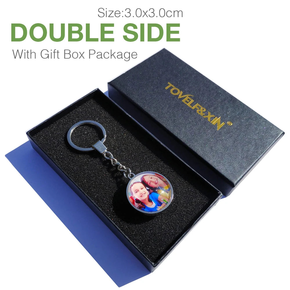 Personalized Photo Pendants Custom Keychain Photo of Your Baby Child Mom Dad Grandparent Loved One Gift for Family Member Gift