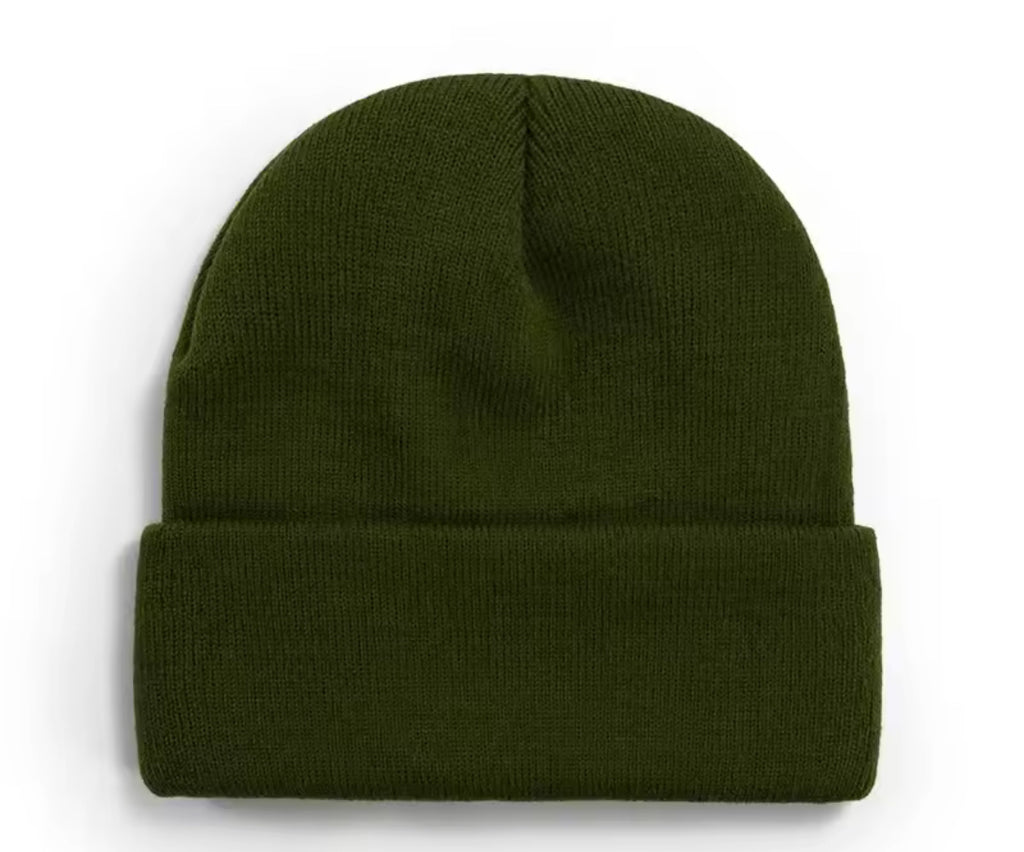Custom Logo Knitted Beanie – Unisex Winter Hat with Ear Protection