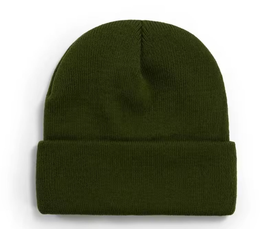 Custom Logo Knitted Beanie – Unisex Winter Hat with Ear Protection