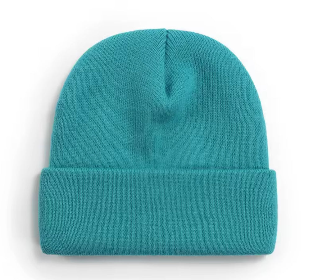 Custom Logo Knitted Beanie – Unisex Winter Hat with Ear Protection