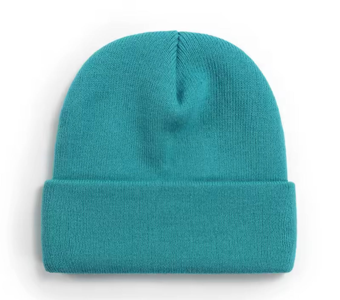 Custom Logo Knitted Beanie – Unisex Winter Hat with Ear Protection