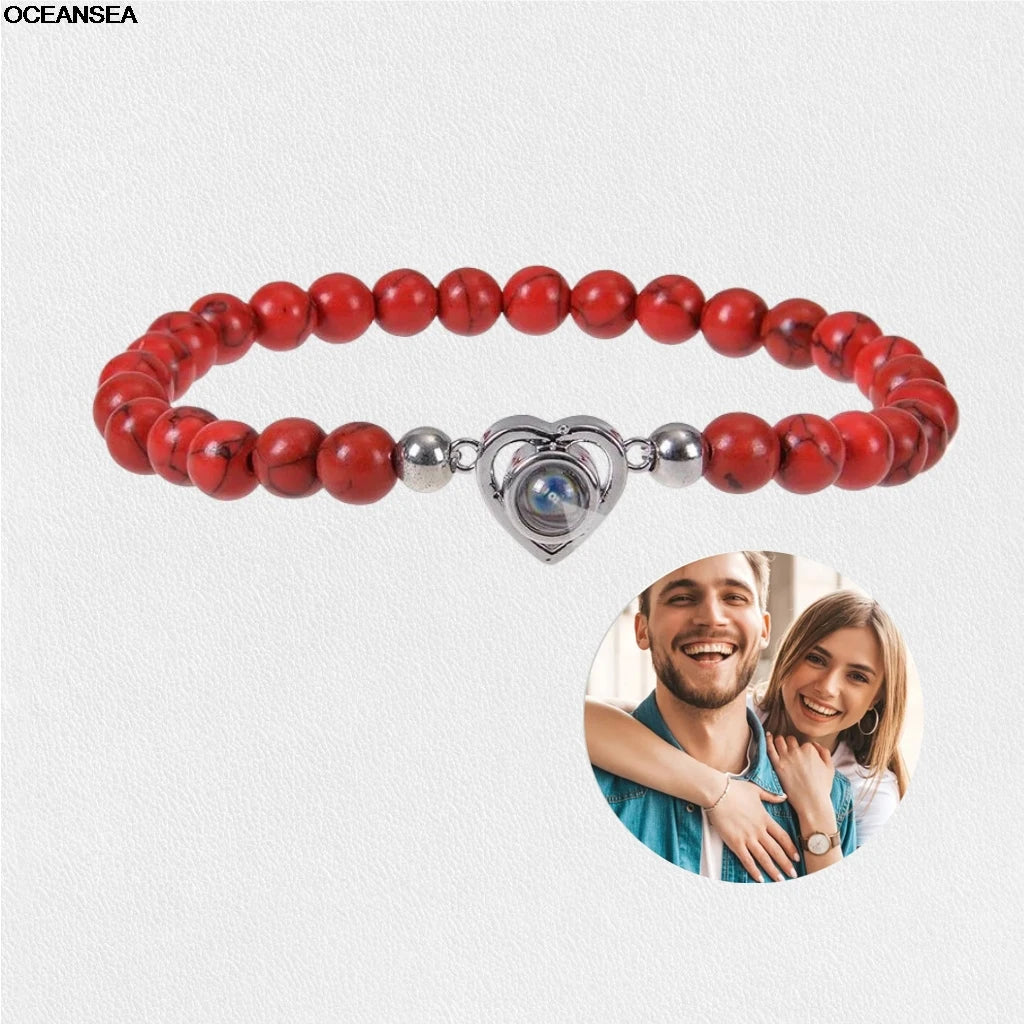 Custom Bracelet with Picture inside Personalized Projection Bracelets with Photos Picture Bracelet Personalized Memorial Gifts