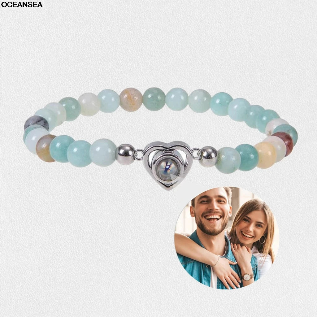 Custom Bracelet with Picture inside Personalized Projection Bracelets with Photos Picture Bracelet Personalized Memorial Gifts