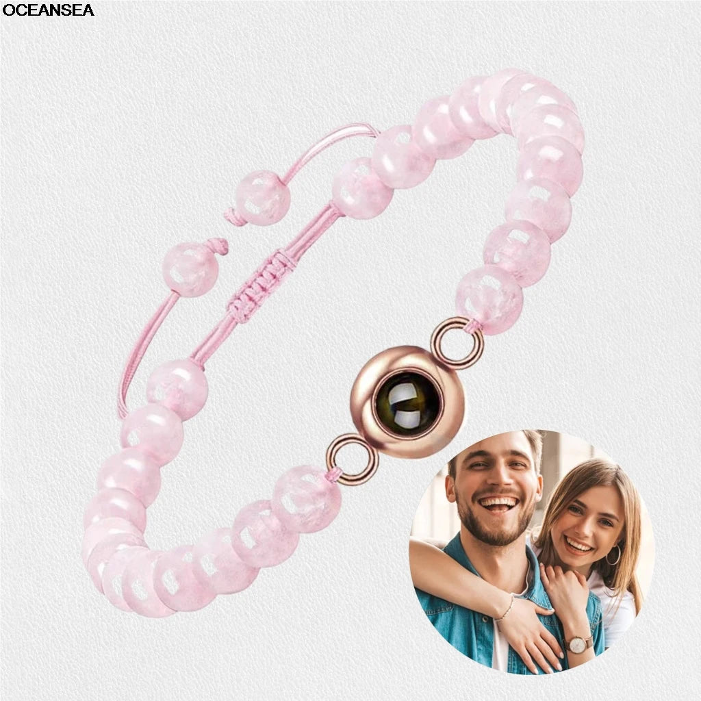 Custom Bracelet with Picture inside Personalized Projection Bracelets with Photos Picture Bracelet Personalized Memorial Gifts