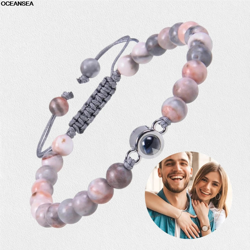 Custom Bracelet with Picture inside Personalized Projection Bracelets with Photos Picture Bracelet Personalized Memorial Gifts