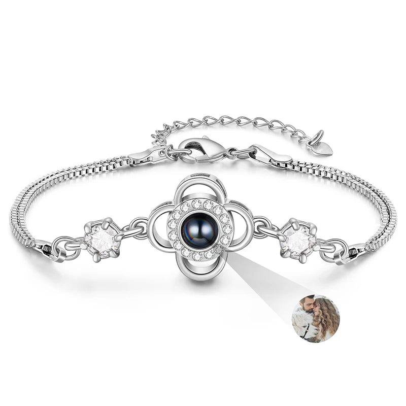 Personalized Bracelets with Picture Inside Custom Photo Projection Bracelets Customized Gifts for Women Memorial Gifts for Girl
