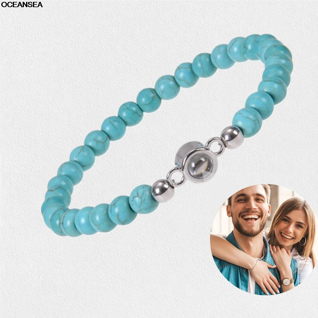 Custom Bracelet with Picture inside Personalized Projection Bracelets with Photos Picture Bracelet Personalized Memorial Gifts