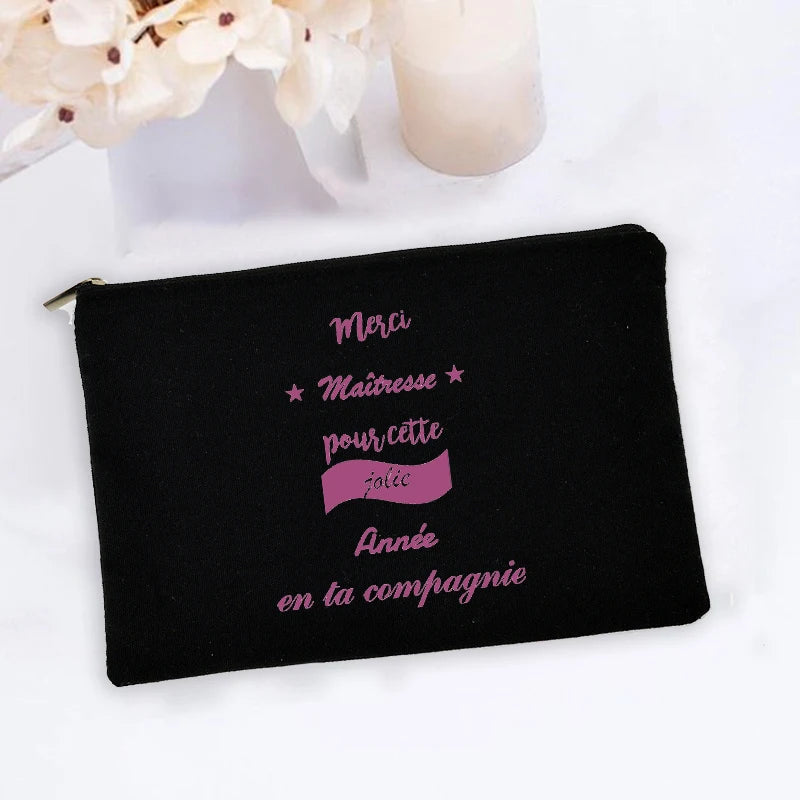 Super Teacher Printed Makeup Bag Teacher Gifts Women Men Cosmetic Bag Pencil Bags Travel Toiletries Organizer Wash Storage Pouch