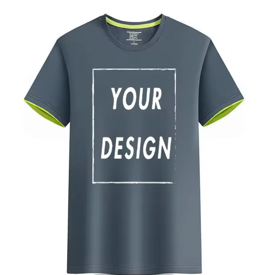 Custom Quick-Dry T-Shirt with Logo & Text – Unisex Short Sleeve