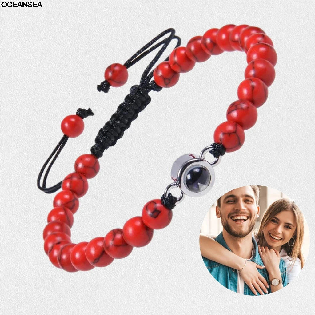 Custom Bracelet with Picture inside Personalized Projection Bracelets with Photos Picture Bracelet Personalized Memorial Gifts