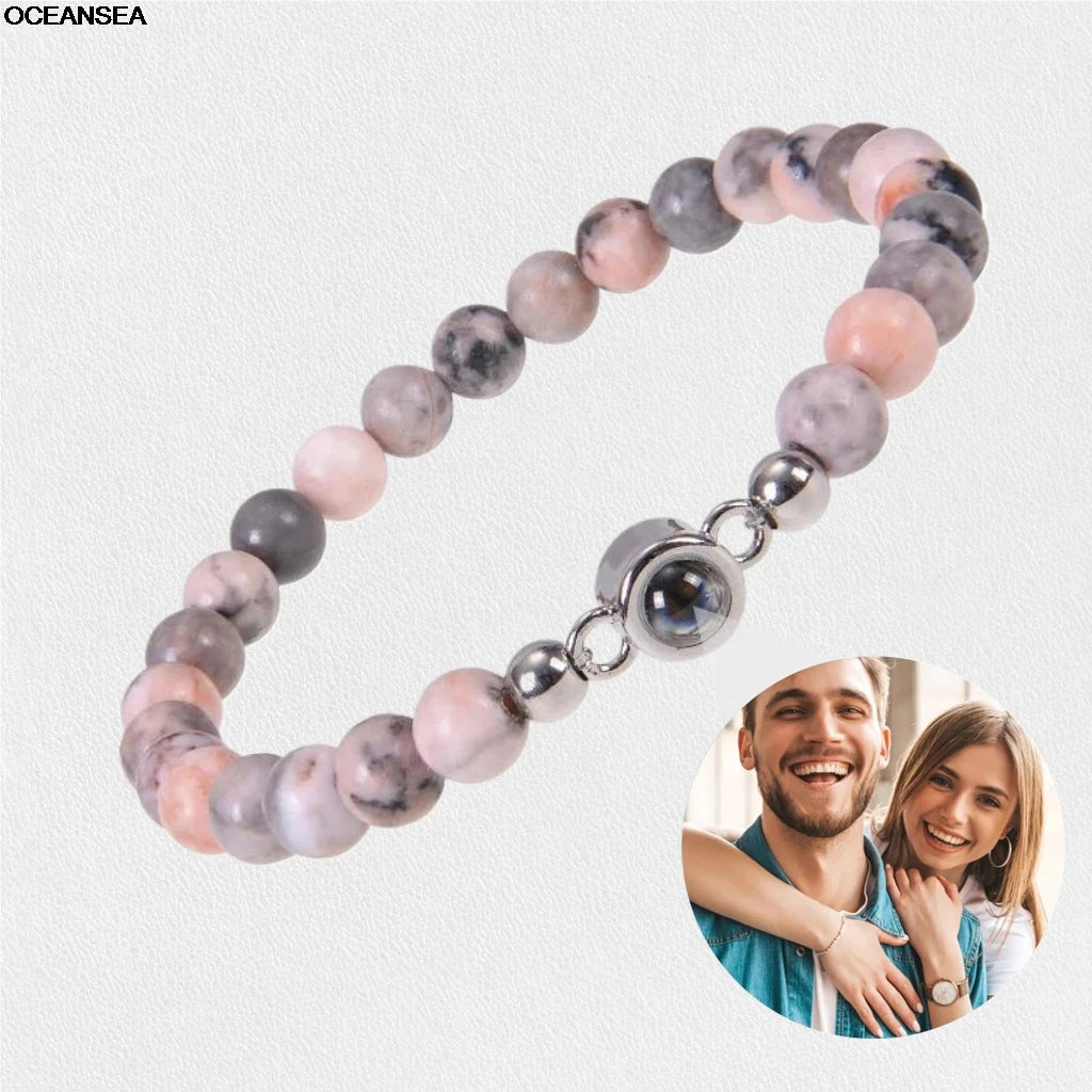 Custom Bracelet with Picture inside Personalized Projection Bracelets with Photos Picture Bracelet Personalized Memorial Gifts