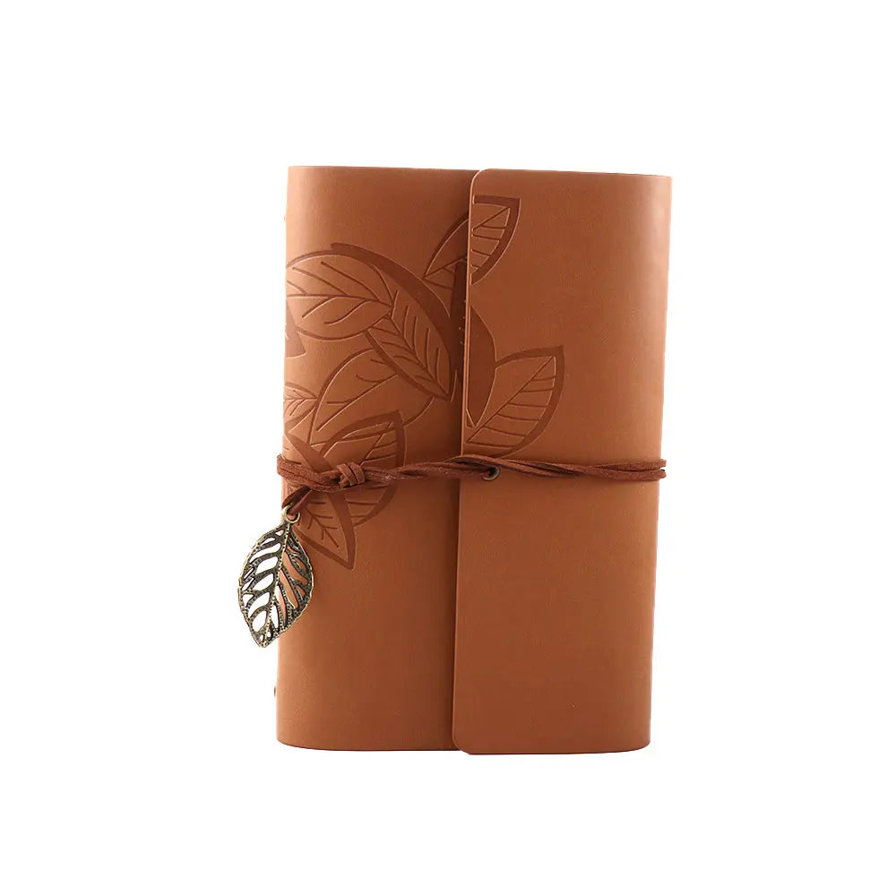 Office Student Gift Sketchbook Loose leaf Journal Kraft Notepad Vintage Notebook Paper Replaceable Spiral Note Book PU Leather