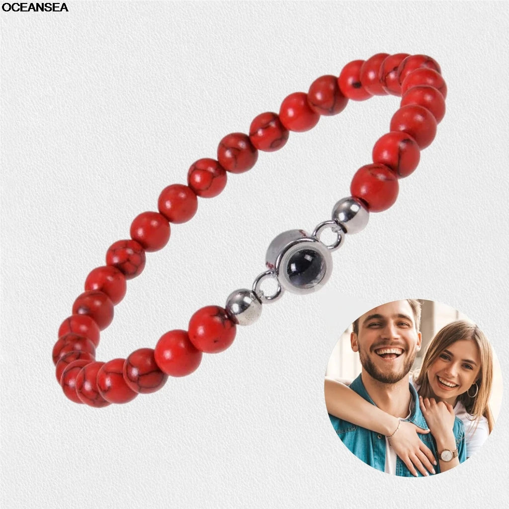 Custom Bracelet with Picture inside Personalized Projection Bracelets with Photos Picture Bracelet Personalized Memorial Gifts