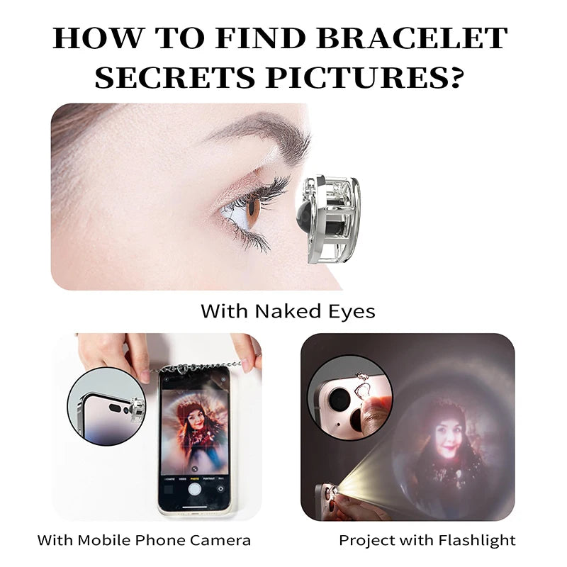 Personalized Bracelets with Picture Inside Custom Photo Projection Bracelets Customized Gifts for Women Memorial Gifts for Girl