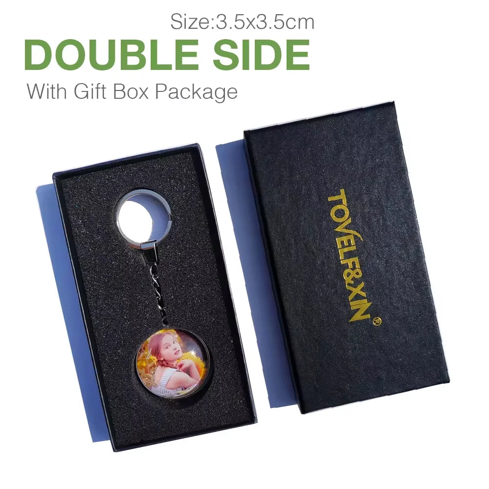 Personalized Photo Pendants Custom Keychain Photo of Your Baby Child Mom Dad Grandparent Loved One Gift for Family Member Gift